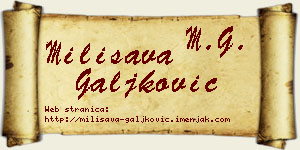 Milisava Galjković vizit kartica